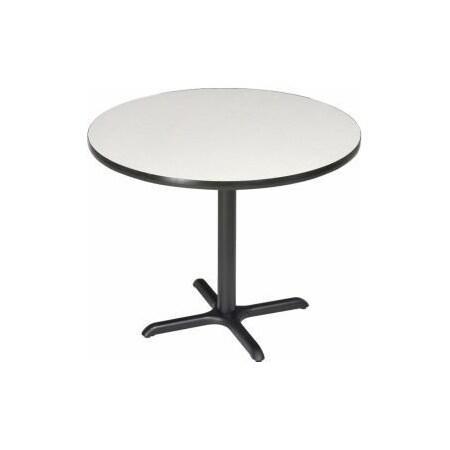 Interion® 42 Round Bar Height Restaurant Table, Gray